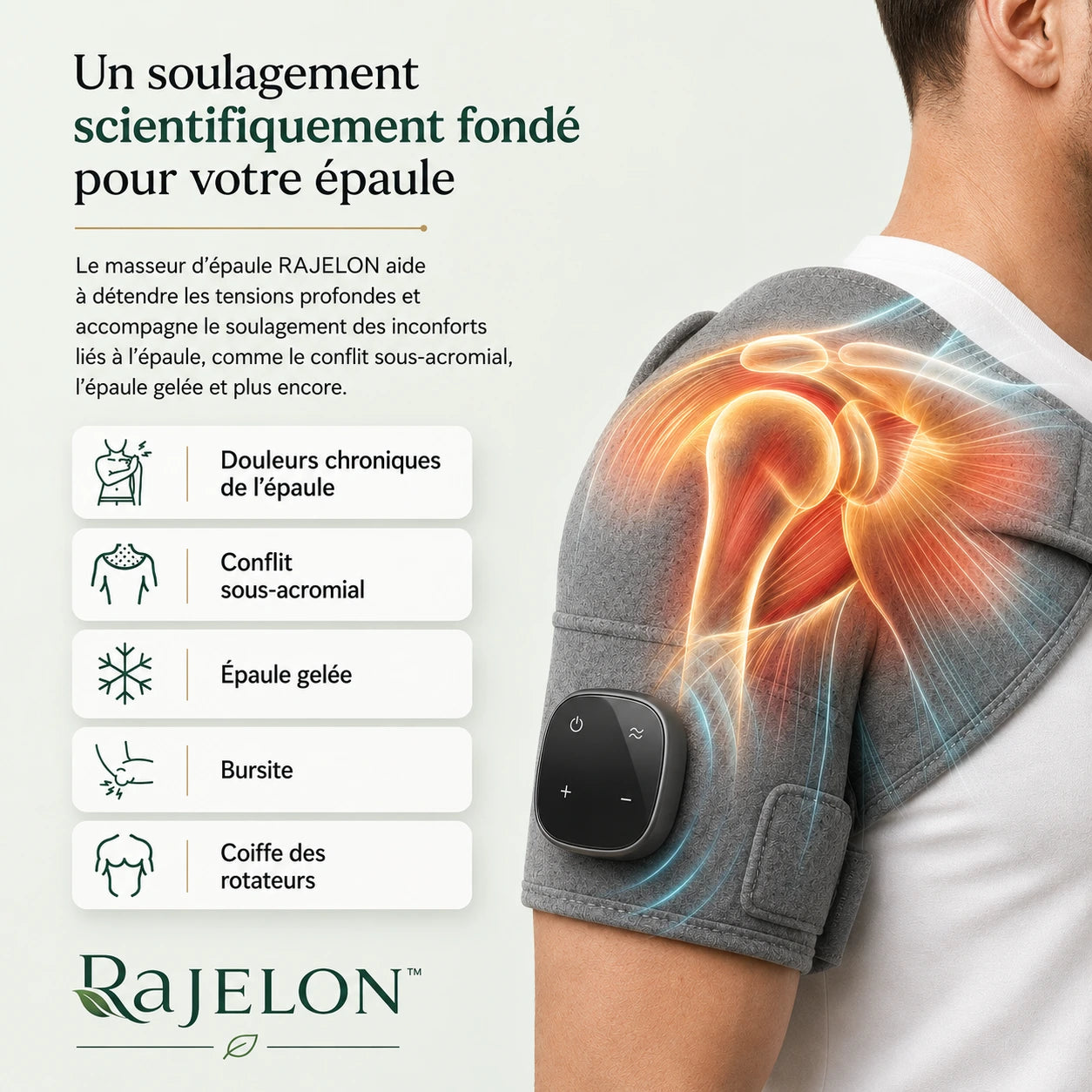 Rajelon™ - Masseur d'épaule chauffant