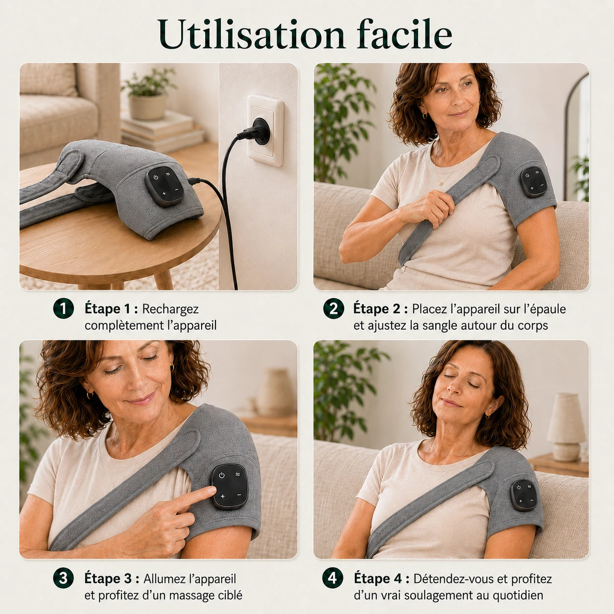 Rajelon™ - Masseur d'épaule chauffant